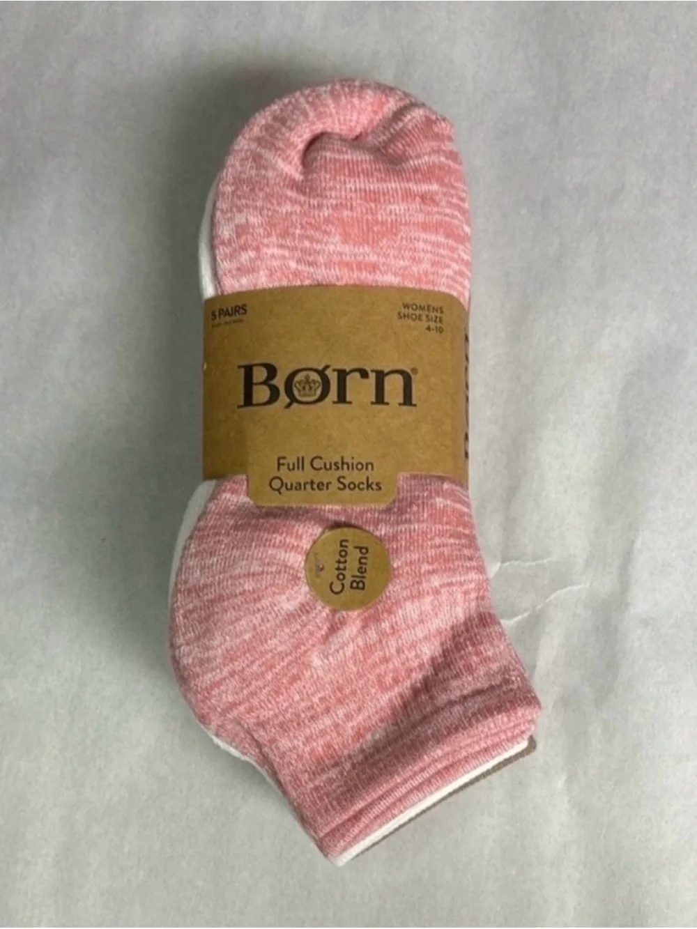 New Born Socks Women’s 5 Pair Multicolor Cushioned Quarter Socks Casual Preppy